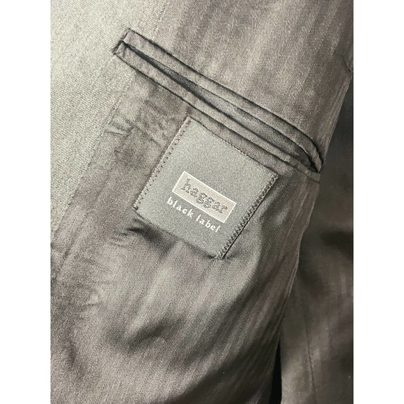 Haggar Black Label Size 42S Dark Charcoal Gray Suit Jacket Sport Coat Blazer - Picture 3 of 7